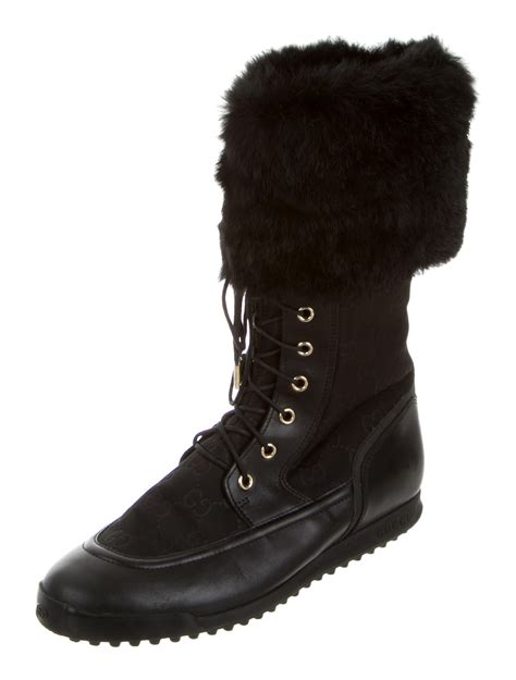 gucci boots fur